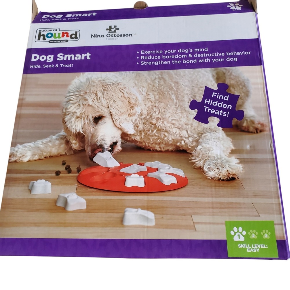 Outward Hound Nina Ottosson Dog Smart Level 1 Interactive Puzzle Game Orange